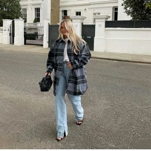 H&M oversizee plaid shacket